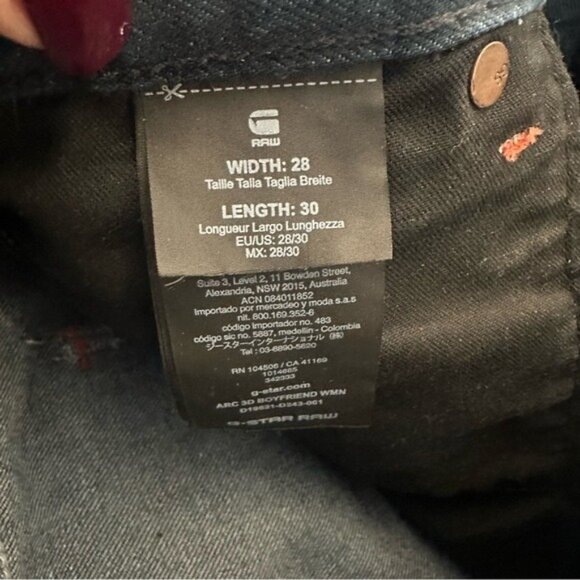 G-Star Raw Arc 3D Barrel Boyfriend Jeans Blue Size 28 - Picture 12 of 15
